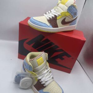 Air Jordan 1 Multicolor Pastel – Jaune, Bleu, Marron