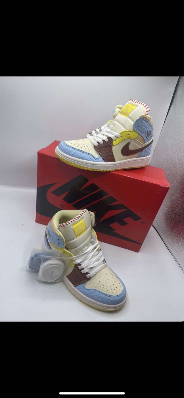 Air Jordan 1 Multicolor Pastel – Jaune, Bleu, Marron