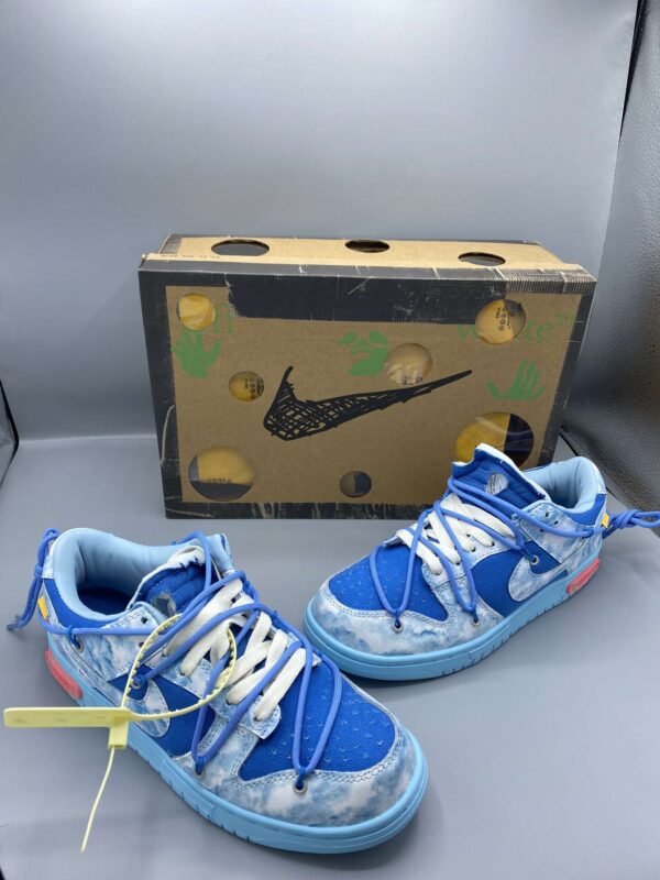 Off-White x Nike Dunk Low  Custom “Cerulean Sky Cloud”