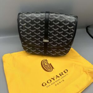Goyard Belvedere PM Crossbody Bag Black Goyardine