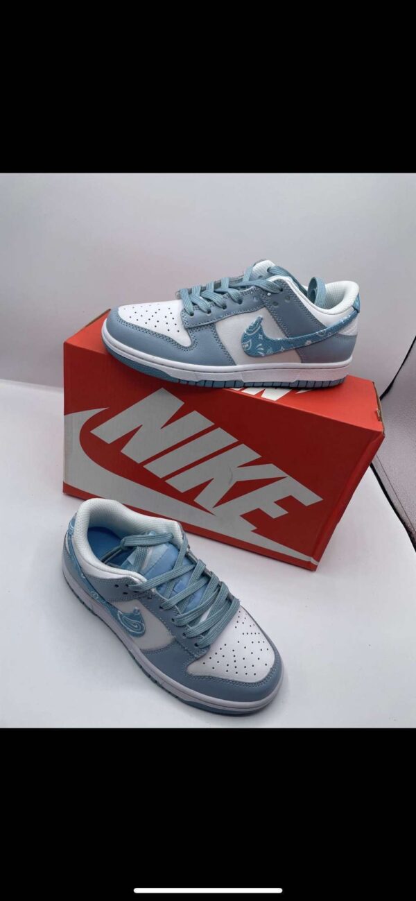 Nike Dunk Low Custom “Powder Blue Monogram Swoosh”