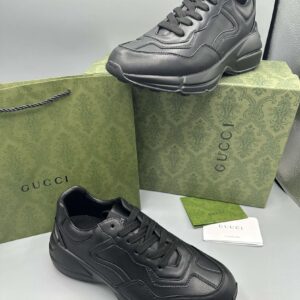 Gucci Rhyton Leather Sneaker Triple-Black