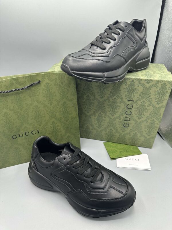 Gucci Rhyton Leather Sneaker Triple-Black
