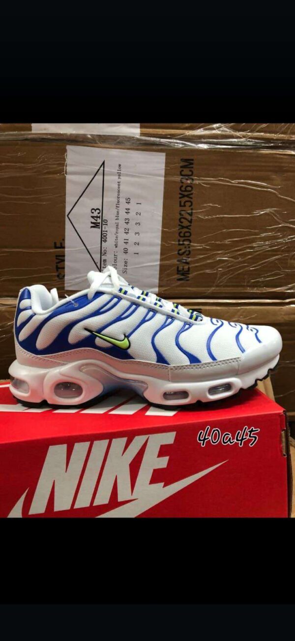 Nike Air Max Plus TN Blanc Bleu Volt
